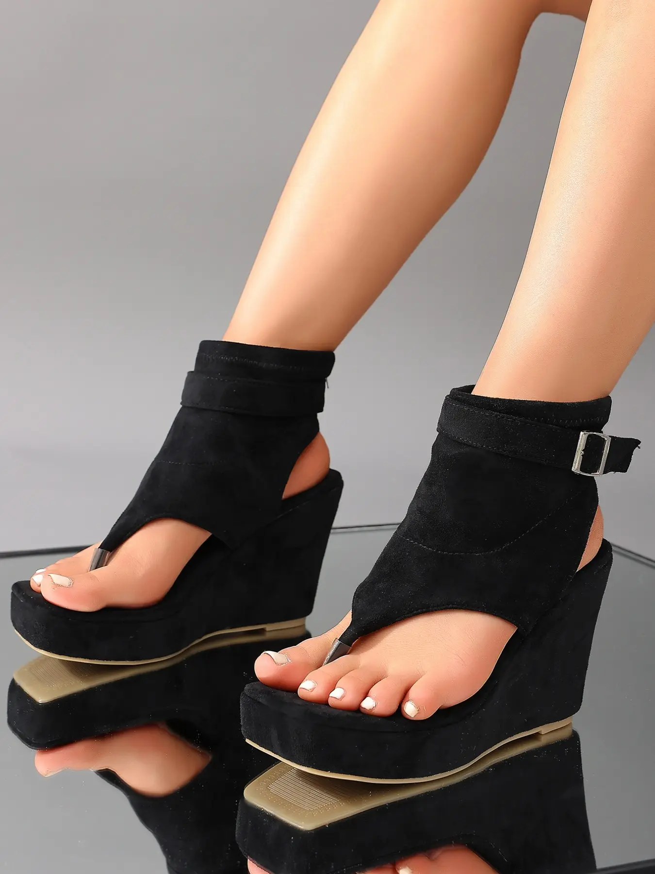 Women's Summer Fashion Thick Sole Height Increasing Outdoor Party High Platform Sandals, Comfortable Versatile Non-Slip Women's Shoes Higher Platform Sandals, Fashionable Platform Sandals