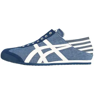 Onitsuka Tiger Mexico 66 Paraty Blue Chambray/Natural Slip-On unisex Shoes with Heel Flap & Ankle Reinforcement for Comfortable Modern Design Classic Elements