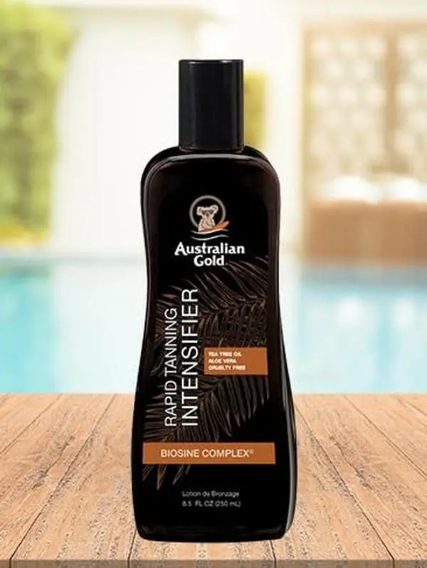 Australian Gold Rapid Tanning Intensifier Lotion, 8.5 Fl Oz | With Tea Tree Oil and Aloe Vera | Vitamin E