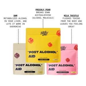 Lucky Lad Hangover Recovery Gummies Variety Pack - All Natural Supplements for Nausea Fatigue & Hangxiety - Includes Orange Mimosa Strawberry Margarita & Rum Cola - Liver Detox & Vitamin Support