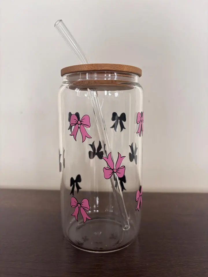 Bow Cup - Glass or Plastic Tumbler for Kitchen Drinkware Use