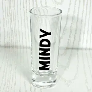 Kenzie's Boutique Handmade Personalized Shot Glass Cup Gift - Appreciation Tall Shooter Glass – Custom Tall Nip for Women Men – Funny Care Package - Single Measure Pony Anniversary Birthday Drinkware Mug