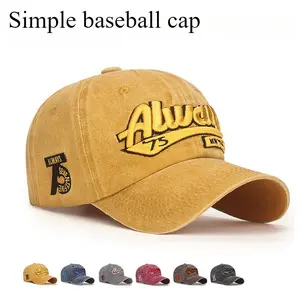 2026 Summer Women Men Baseball Cap Fashion Letter Embroidery Snapback Hat Vintage Washed Cotton Unisex Hip Hop Sun Hat Casquette