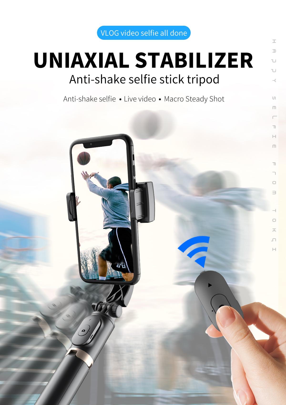 Handheld Gimbal Smartphone Bluetooth Handheld Stabilizer with Tripod Selfie Stick Folding Gimbal Android & Iphone Handheld Gimbal Smartphone Bluetooth Handheld Stabilizer with Tripod Selfie Stick Folding Gimbal Android & Iphone