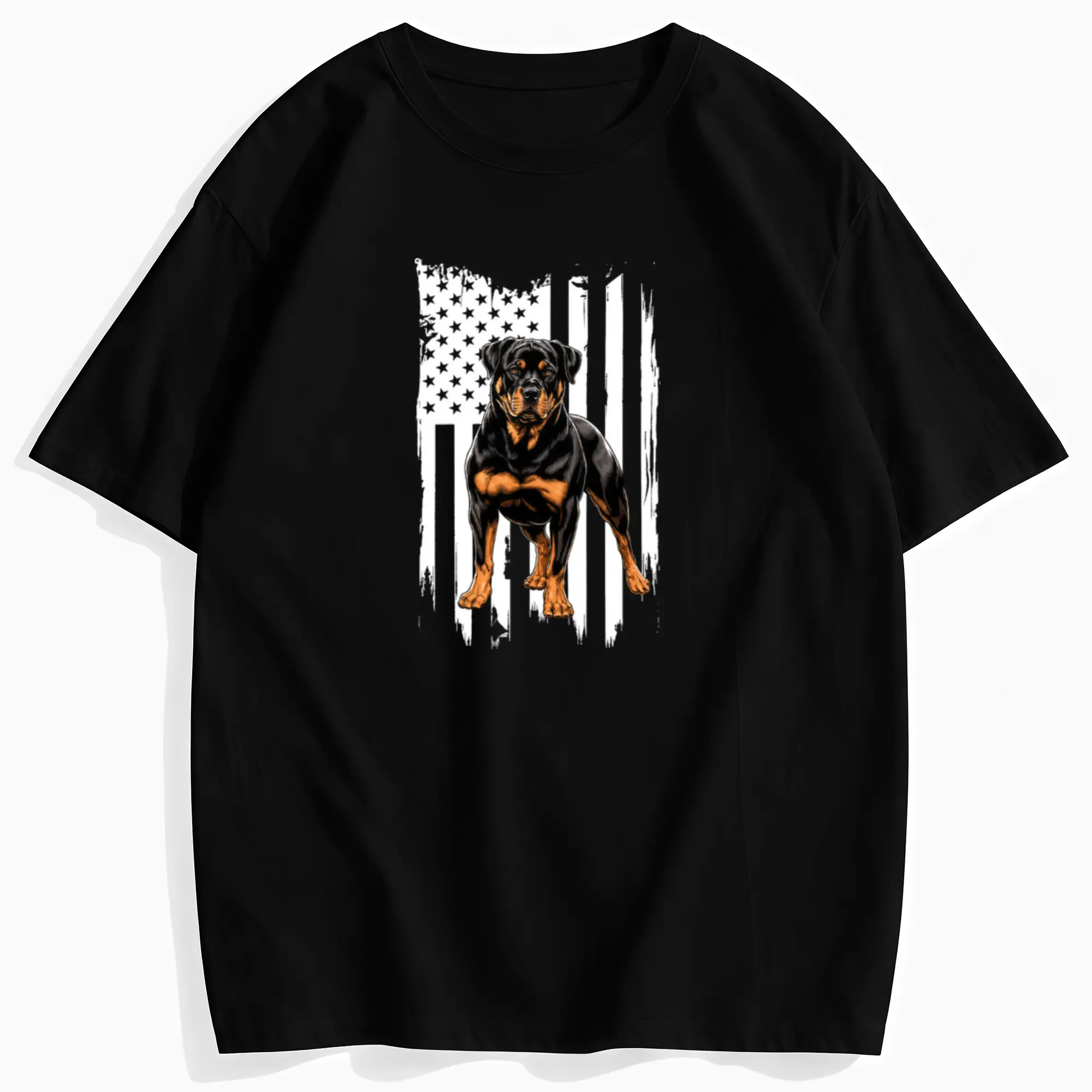 Rottweiler American Flag Dog Patriotic Rottweiler T-Shirt