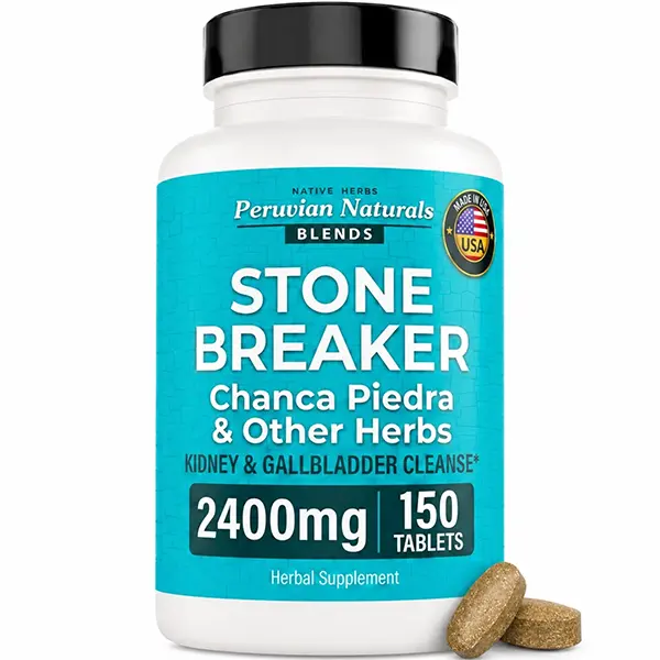 Chanca Piedra Stone Breaker 150 Tablets Kidney Cleanse Detox 2400mg from Peru