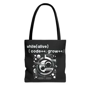 Cosmic Coding Tote Bag | Perfect for Programmers, Tech Lovers, Back to School, Gift for Developers, Space Lovers, Eco-Friendly
