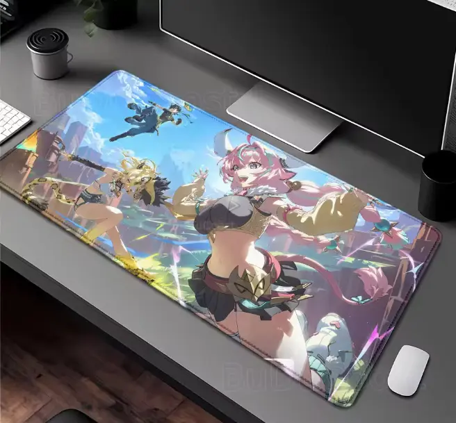 [Sale off up to 65%][Free Ship] Game Genshin Impact Varesa HD Mouse Pad Big Gaming Large Computer offices accessories teclado DeskMat LockEdge Keyboard Mousepad (14)