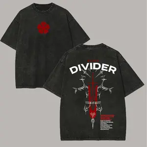 Black Clover Printed Unisex Washed T-Shirt3