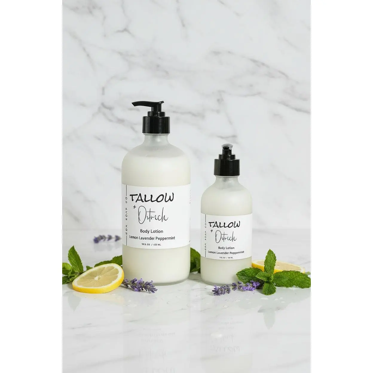 Lemon Lavender Peppermint Tallow & Ostrich Body Lotion
