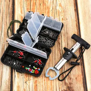 Fishing Accessories Set with Multi-Function Fishing Control Device, Includes Triple Connector, Ring Pins, Bead Stopper, Storage Box