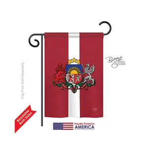 Breeze Decor 58201 Latvia 2-Sided Impression Garden Flag - 13 x 18.5 in.