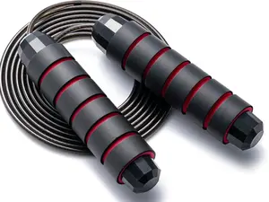 BOOMIBOO Jump Rope, Adjustable Jump Ropes,Skipping Rope Tangle-Free Rapid Speed with Ball Bearings for Women Men Kids,Exercise & Slim Body Jumprope at Home School Gym