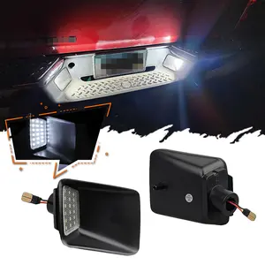 2pcs Rear Bumper LED License Number Plate Lights Lamps Assembly For Chevrolet Colorado 2004-2012 For GMC Canyon 2004-2012 , Replace OEM Part # 20985454 20985455