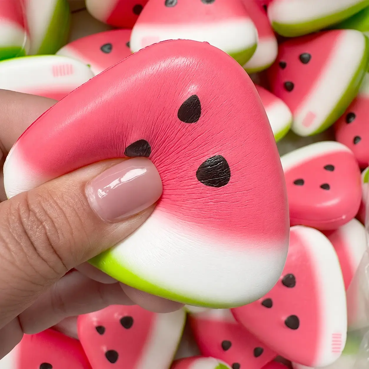 [SummerTurnUp] 1PC Watermelon Squishy Toy, 40g Slow Rising PU Foam Fruit Fidget, Palm Size Squeeze Toy, Party Favor and Cute Gift