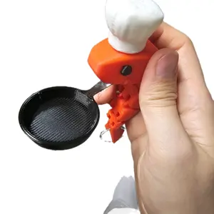 Fully Customizable Shrimp - Magnetic Articulated Shrimp with Hats and Accessories - Keychain Sensory Fidget toy