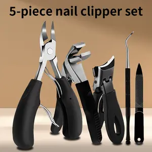 Complete 5 - Piece Nail Clipper Kit: Achieve Salon - Worthy Nails at Home, Versatile Tools for Every Nail Care Need!