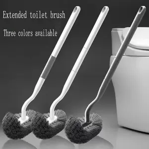 360 Degree Cleaning Toilet Brush, Extended Detachable DIY Assembly Bathroom Accessories, Durable Head with Hook Included