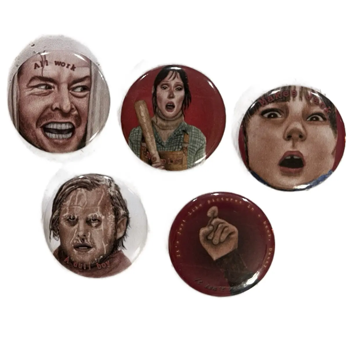 The Shining 1.25 inch Button Pin-Back Set for Fashion Accessories