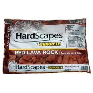 212 MAIN Quikrete 1175-05 0.5 cu. ft. Red Lava Rock - Garden Hardscapes with Designs, Erosion Control, Decay Resistance