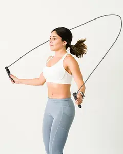 Cordless Gravity Jump Rope, Skipping Weighted Jump Rope With Counter, Adjustable Ropeless Jump Ropes Calorie Counter For Fitness, Home, Indoor Outdoor Exercise, Workout, Gym ropeless jump rope