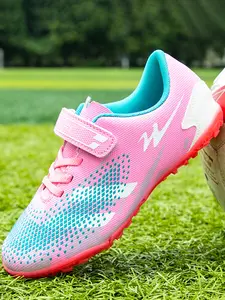 Football Shoes Safe Comfortable Breathable Fashion Lace-Up Velcro Kids Sports Turf Soccer Shoes Soccer Shoes Training