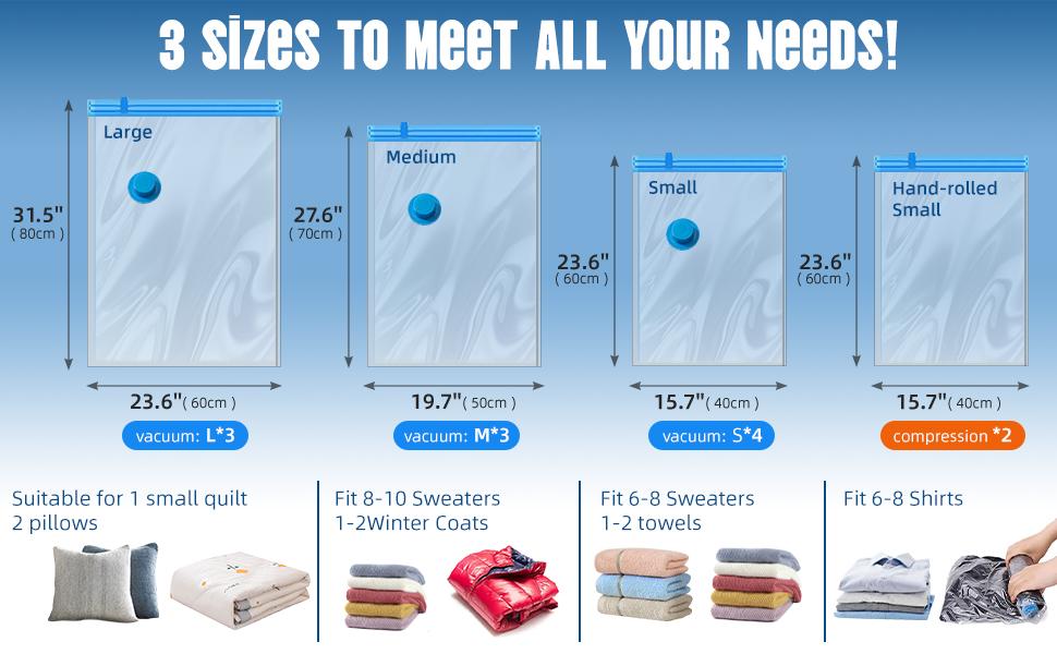 Larger & Thicker 12 Pack Vacuum Storage Bags with Electric Pump 5 Layer Thick Reusable Odor Free Space Saver for Clothes Mattress Blanket Duvets Pillows Comforters Travel Thickened PP Plastic Organizer Sample Bag Bedding Compression Room Tool