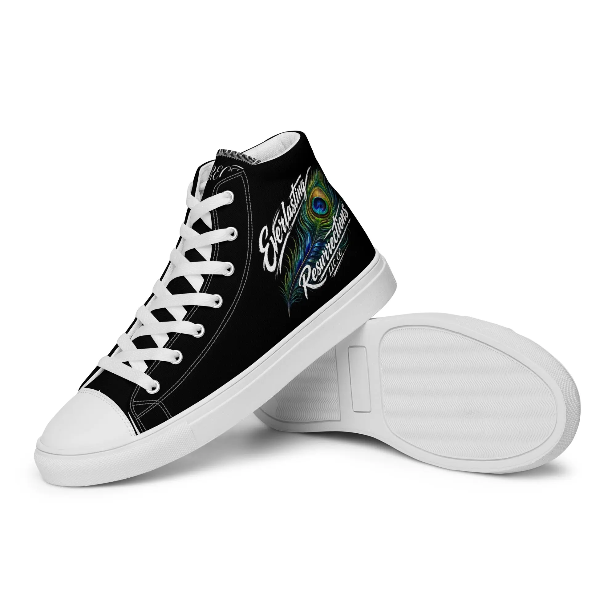 Women’s high top peacock shoes