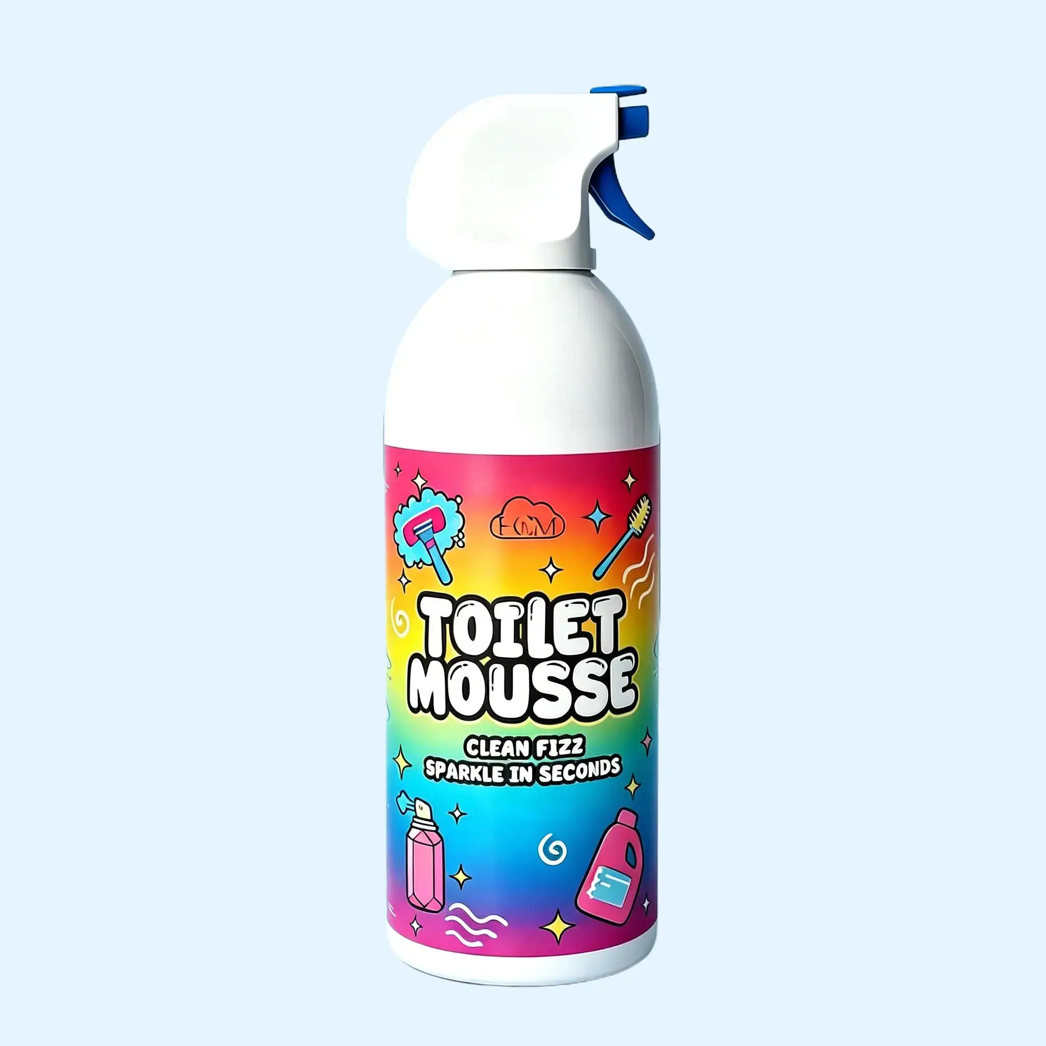 Scented Peach Toilet Mousse Foam Cleaner - Powerful Cleaner, Cleaning Cheat Code, Thick Clinging Bubble Spray, No Scrub, Fast Limescale & Urine Stain Dissolver, Sewer Odor Eliminator for Ceramic Bowls, Household Automatic Solution