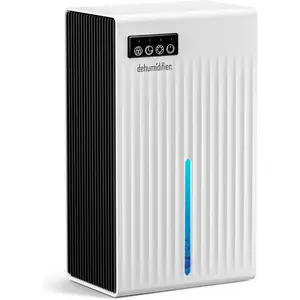 Dehumidifier for Home, 95 OZ Water Tank, (1000 sq.ft) Dehumidifiers for Bathroom Bedroom Basement RV with Drain Hose, Auto Shut