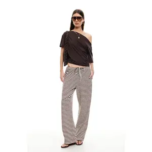 Lioness Bloom Dark Chocolate Stripe Pants