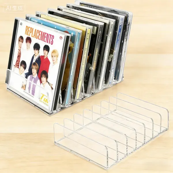 Premium Multifunctional Acrylic Office CD Rack with Built-in Shelving, Display Risers, Accessory Holder & Organizer - Limited Store Gift, Optional Plush Cotton Socks