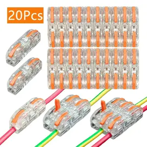 20pcs/50pcs Fire Retardant Wire Connectors, 28-12 Awg Quick Splice Terminals, Press-In Transparent Connector for Home Wiring, Durable Reliable Connectors