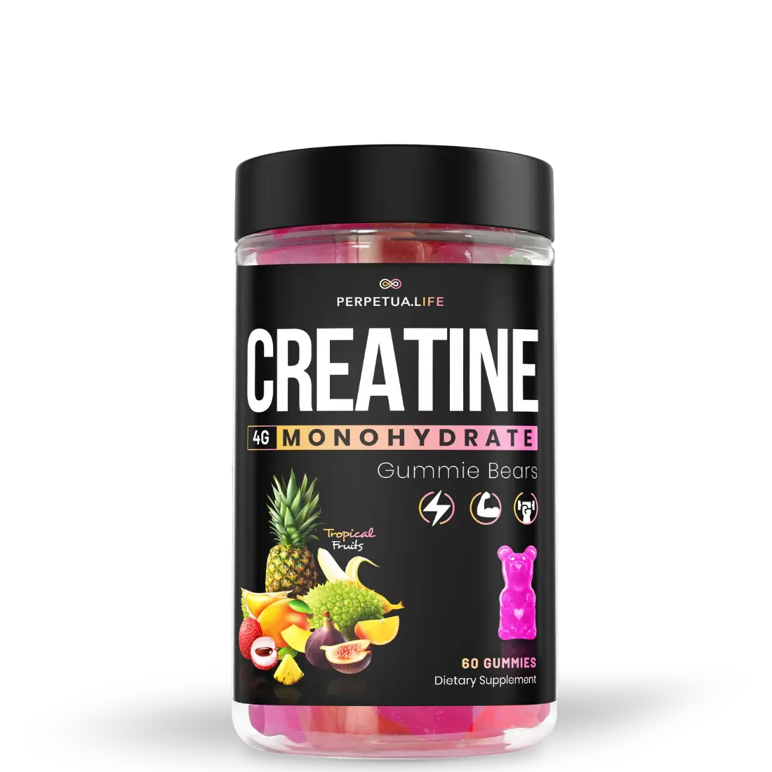 Creatine Monohydrate Gummy Bears Low-Sugar 4g