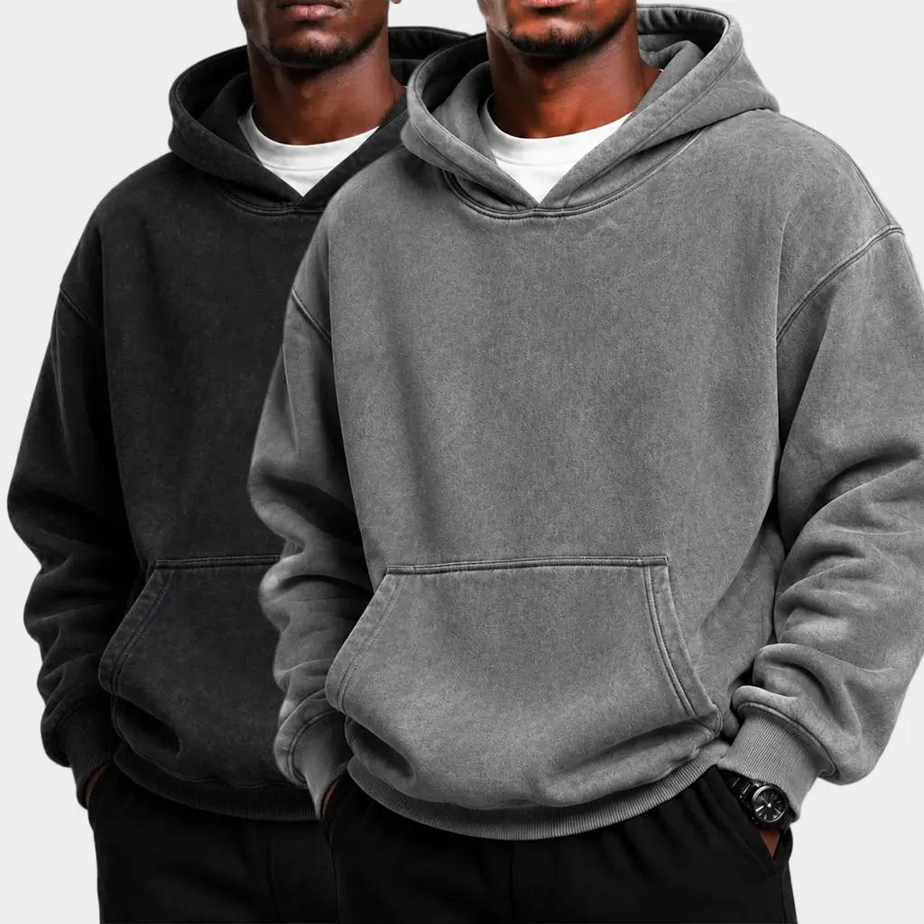 Men’s casual minimalist hooded long-sleeve sweatshirt, casual athletic hoodie, suitable for going out, outdoor activities, dates, and workouts.