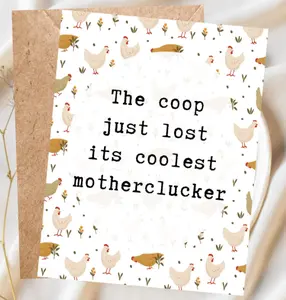 Funny Chicken Farewell Card, Goodbye Coworker Gift
