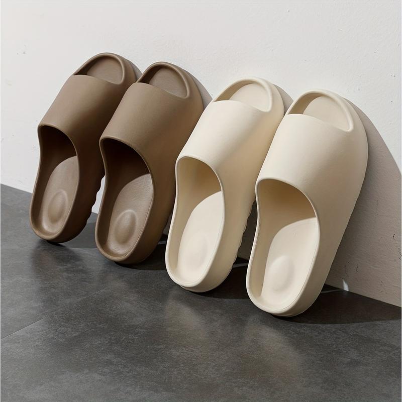 Plus Size Platform Pillow Slippers Slides for Women and Men - Lightweight Spa Open Toe Shower Sandals for Indoor & Outdoor Thick Sole Beach Shoes