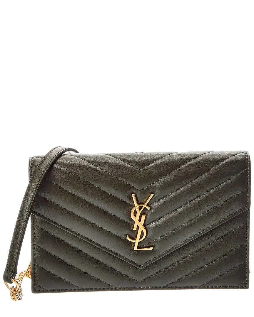 Saint Laurent Cassandra Leather Wallet On Chain