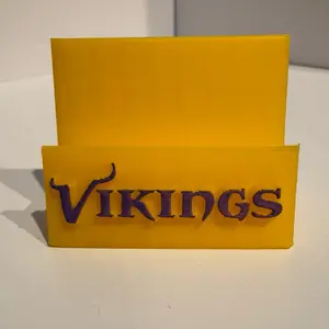 3D Printed Vikings Graded Card Stand with Custom Text - Versatile Design for Card Storage and Display, Ideal for Home, Office, and Card Store Use