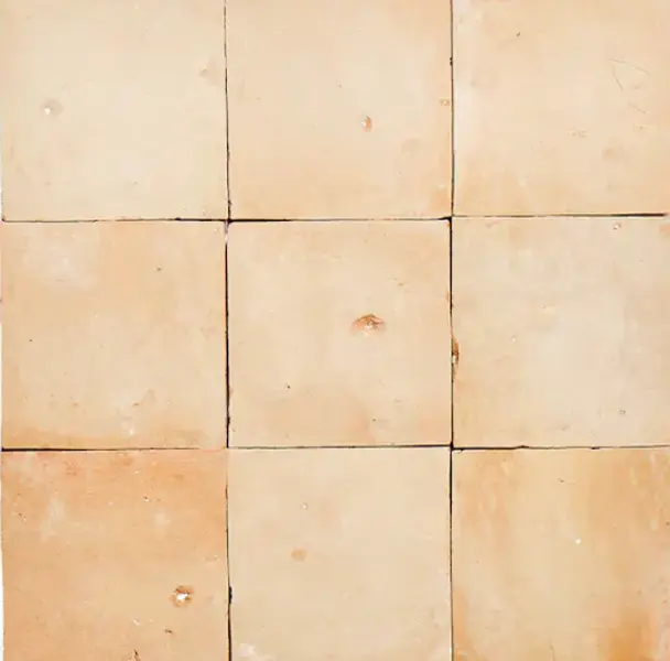 Handcrafted Moroccan Zellige Unglazed Natural 4" x 4" Tiles – Eco-Friendly & Durable
