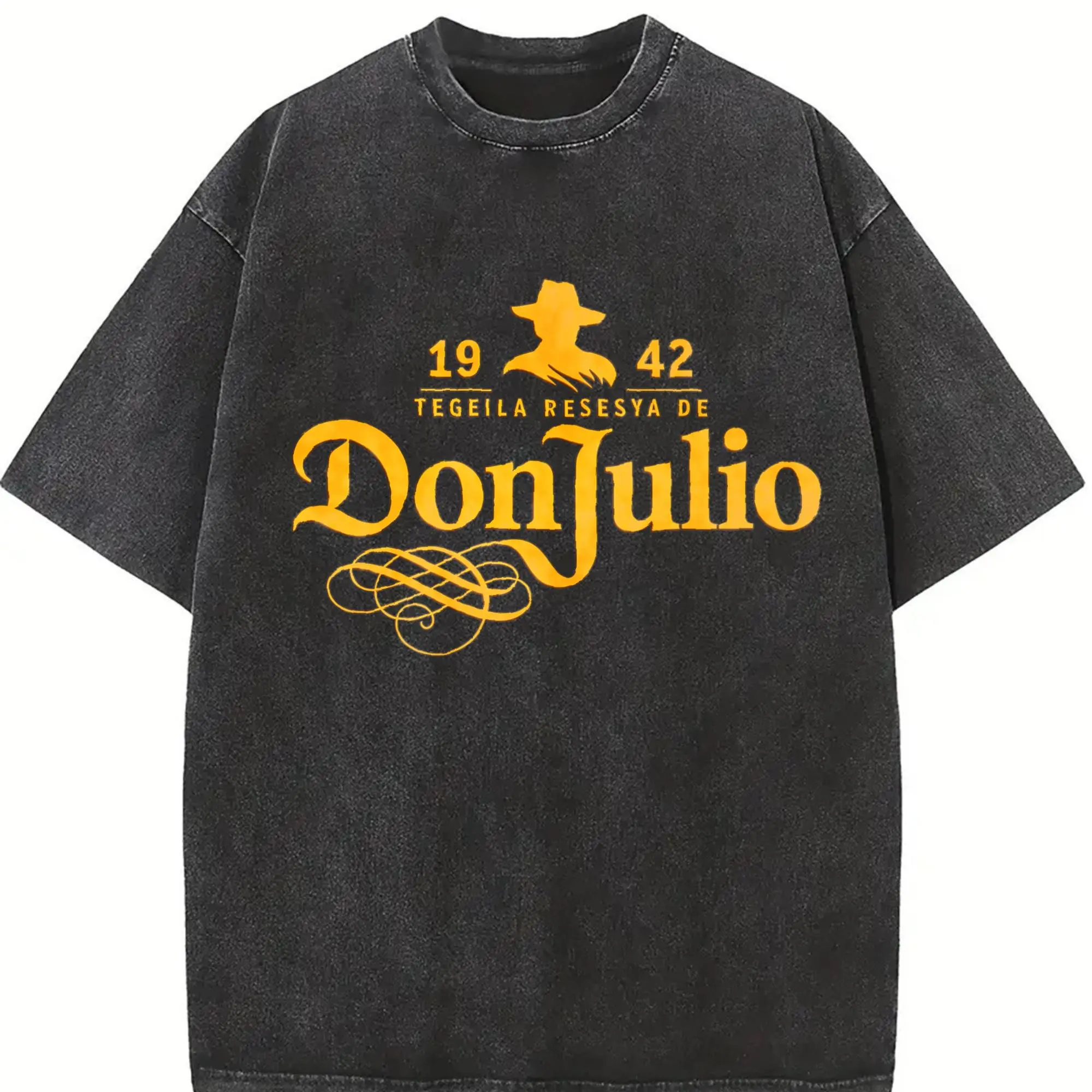 Men's Vintage Washed Don Julio 1942 Print Tank Top, Retro Tequila Graphic Sleeveless Muscle Tee, Streetwear Casual Summer Shirt