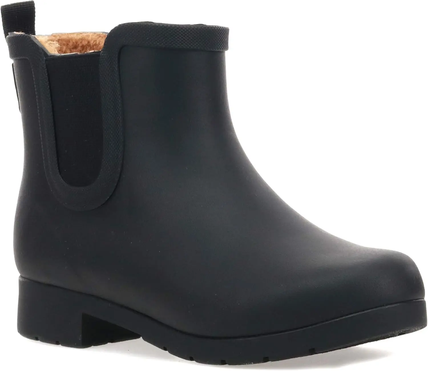 Women’s Waterproof Rubber Chelsea Booties - Slip-On, Plush-Lined Rain Ankle Boots (Gift Comes with Every Order, No Rubbing Issues)