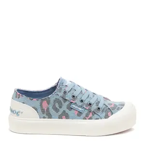 Jazzin Plus Light Blue Leopard Print sneakers