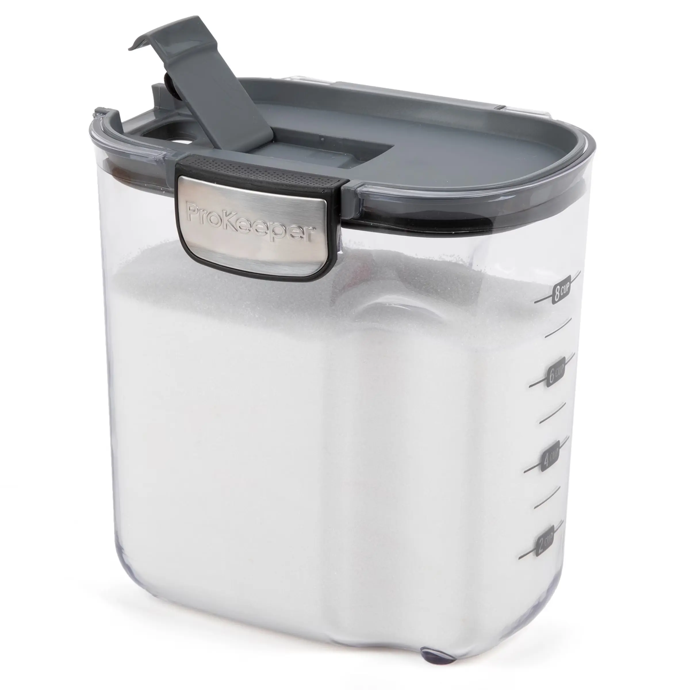 ProKeeper  Airtight Sugar Storage Container with Flip to Pour Spout and Stainless Steel Latch.