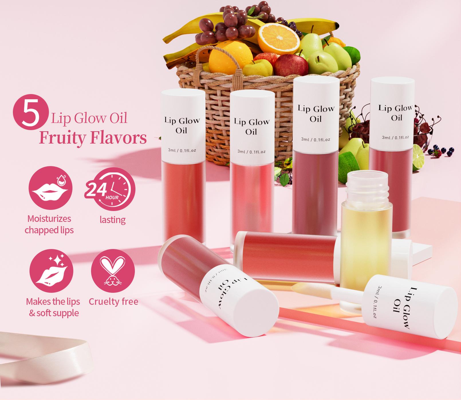 BOGO Alert 2-Count Lip Glow Oil Lip Stain Glossy Tinting Long Lasting Moisturizing Hydrating Plump Transfer Proof Lip Care Makeup