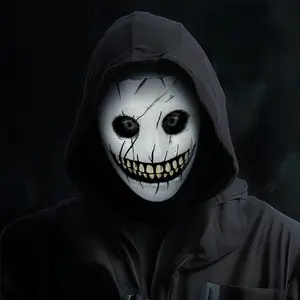 Halloween Skeleton Face Mask Creepy Grinning Ghost Costume Accessory