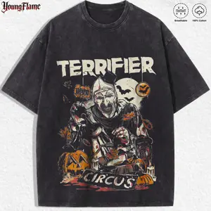 Creepy Evil Clown Circus graphic tee | Dark Grunge t shirt | y2k clothing streetwear | Cool fathers day gift ideas good graphic tee