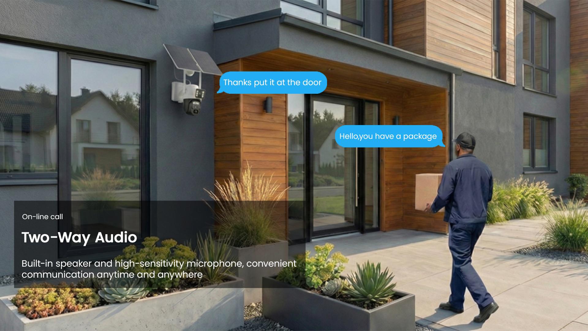 Hawkray 4G LTE Cellular Security Camera (No WiFi, Built-in SIM Card) Solar-Powered Dual-Camera Monitoring System Outdoor Wireless Security Camera Color Night Vision Edition 360° Real-Time Viewing & Detection Two-Way Audio Auto-Connect Pan-Tilt Control