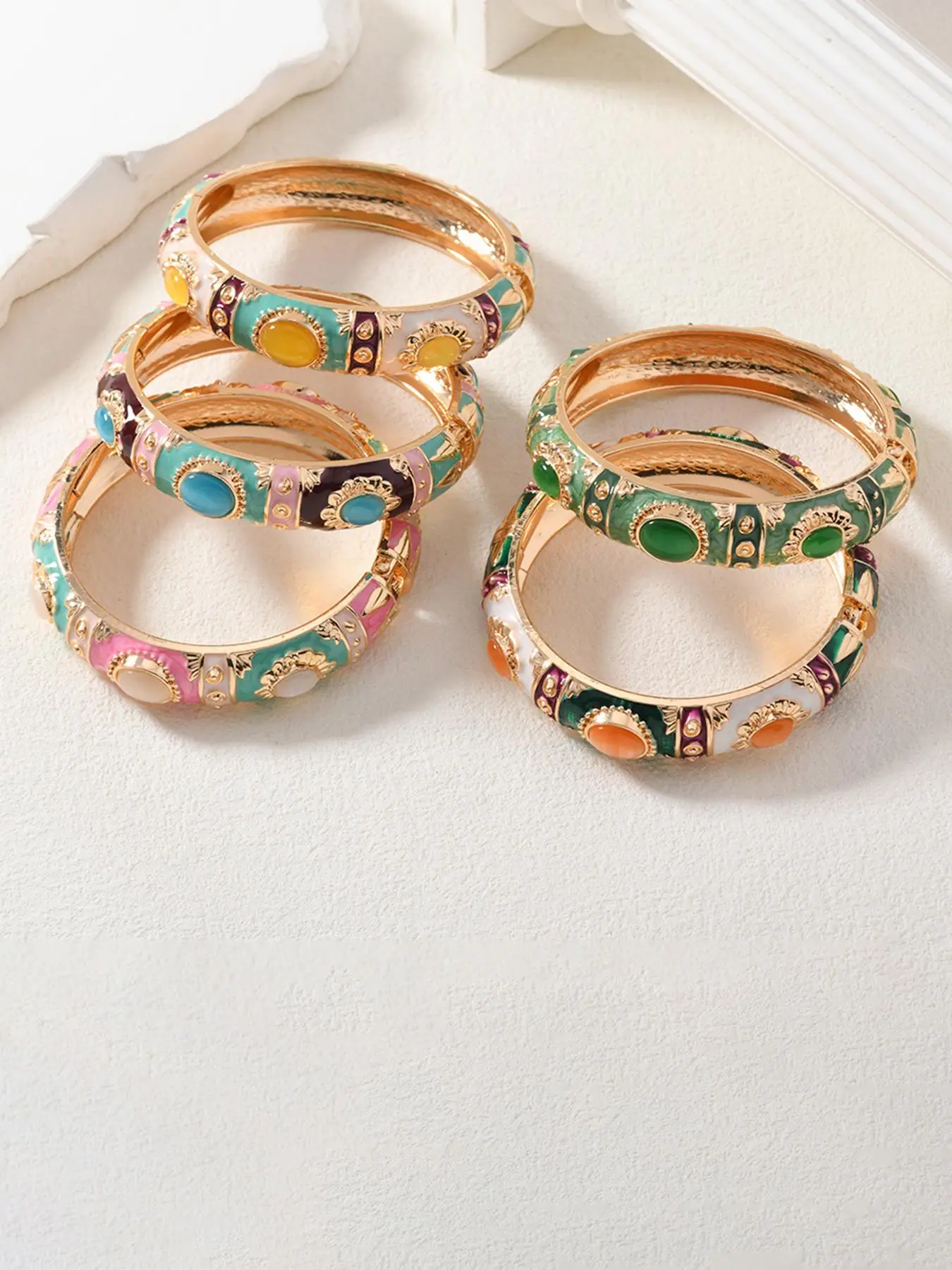 Vintage Style Floral Pattern Cuff Bangle, Fashionable Jewelry for Women & Girls, Trendy All-match & Exquisite Jewelry for Birthday Gift