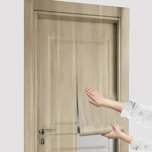 Self-Adhesive Wood Grain Door Sticker, Removable Wall Decal for Bedroom & TV Background, 38.5 Cm X 200cm, Set of 2 Pieces